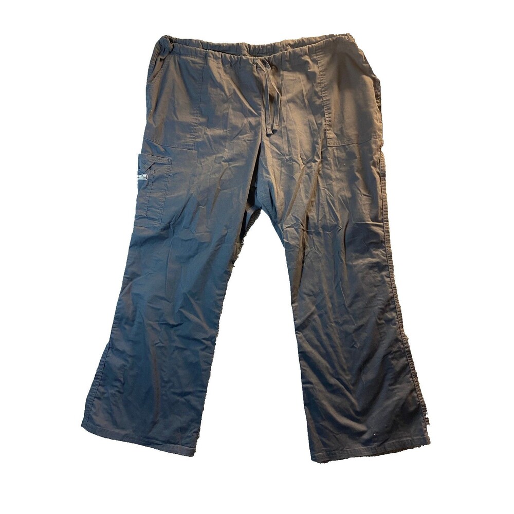 Cherokee Workwear Brands Pants Womens 2x Gray Pockets Front Tie